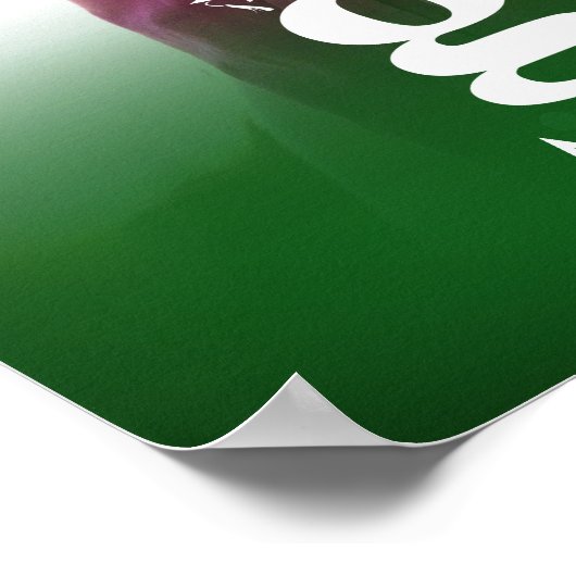 グリーン卒業写真はっきりしたタイポグラフィミニマル ポスター (角)