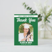 グリーン卒業写真アーチ卒業感謝 ポストカード (スタンド正面)