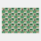 グリーン卒業写真パーソナライズされた院生 ラッピングペーパーシート (正面2)