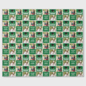 グリーン卒業写真パーソナライズされた院生 ラッピングペーパー (フラット)