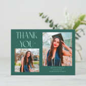 グリーン卒業感謝2枚写真カード 案内状 (スタンド正面)