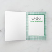 グリーン卒業祝いカスタムカード カード (内部)