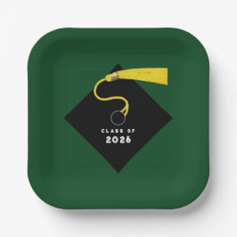 グリーン卒業2025パーティー ペーパープレート