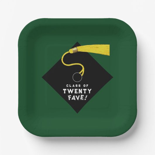 グリーン卒業2025パーティー ペーパープレート (正面)