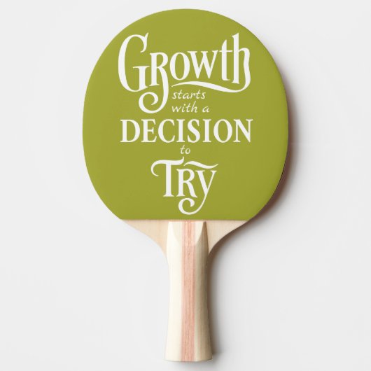 グリーン卓球ラケット – 成長開始 卓球ラケット (正面)