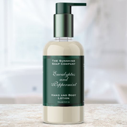 グリーン及び織りグリーン箔化粧品ボトルラベル 長方形シール