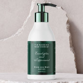 グリーン及び織りグリーン箔化粧品ボトルラベル 長方形シール