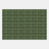 グリーン及び金ゴールド格子状ラッピング紙 ラッピングペーパーシート (正面3)