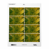 グリーン及び金ゴールド電子計算機回路基板 ラベル (フルシート)