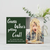 グリーン取得石炭ファミリーフォトクリスマスカード (スタンド正面)