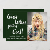 グリーン取得石炭ファミリーフォトクリスマスカード (正面/裏面)