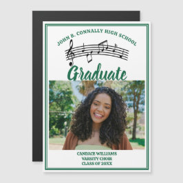 グリーン合唱写真高校卒業マグネット