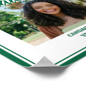 グリーン合唱写真高校卒業式パーティー ポスター (角)