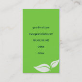 グリーン名刺 名刺 (裏面)