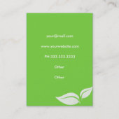 グリーン名刺 名刺 (裏面)