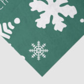 グリーン名前をカスタムするクリスマスホリデーススノー 薄葉紙 (詳細)