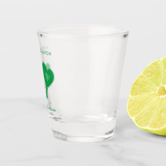 グリーン名門私立校風のとピンクの結婚ピックボール ショットグラス (右)