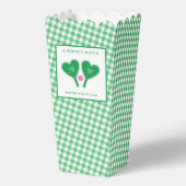 グリーン名門私立校風のとピンクの結婚ピックボール フェイバーボックス (正面)