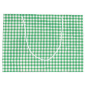 グリーン名門私立校風のとピンクの結婚ピックボール ラージペーパーバッグ (裏面)