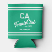 グリーン名門私立校風のテニスクラカスタムブパーティー 缶クーラー (正面)