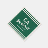 グリーン名門私立校風のピックボールカスタムクラブパーティー スタンダードカクテルナプキン (角)