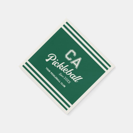 グリーン名門私立校風のピックボールカスタムクラブパーティー スタンダードカクテルナプキン (角)