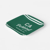 グリーン名門私立校風のピックボールカスタムクラブパーティー ペーパープレート (傾斜あり)