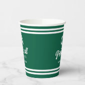 グリーン名門私立校風のピックボールカスタムクラブパーティー 紙コップ (左)