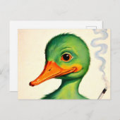 グリーン喫煙ダック ポストカード (正面/裏面)