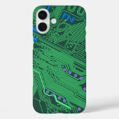 グリーン回路基板電話ケース Case-Mate iPhoneケース (裏面)