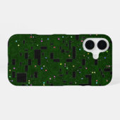 グリーン回路基板 iPhone 16ケース (裏面横)