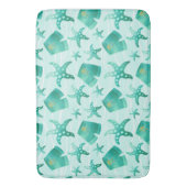 グリーン夏期ヒトデ&入浴トランク バスマット (正面縦)