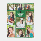 グリーン大学院フォトコラージュカスタム卒業式 フリースブランケット (正面)
