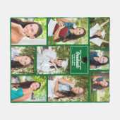 グリーン大学院フォトコラージュカスタム卒業式 フリースブランケット (正面(横))