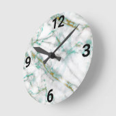グリーン大理石抽象芸術壁時計 ラウンド壁時計 (傾斜)