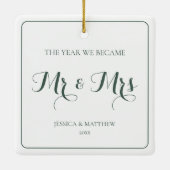 グリーン夫妻モダン連エレガント連 セラミックオーナメント (裏面)