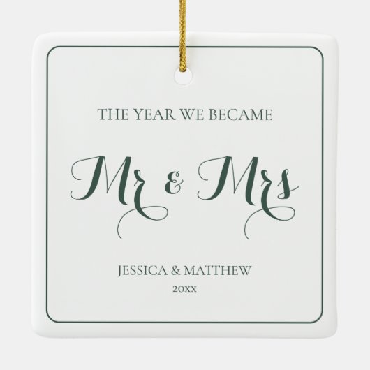 グリーン夫妻モダン連エレガント連 セラミックオーナメント (裏面)