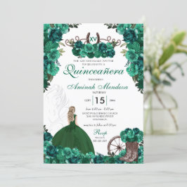 グリーン女性のカーボーイブーツランチチャラキンセアニラ 招待状