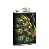 グリーン威厳のあると金ゴールド孔雀 フラスク (右)