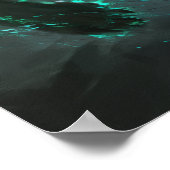 グリーン威厳のあるタイガーポートレートポスター ポスター (角)