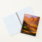 グリーン威厳のあるバレーの夕日 ノートブック (内部)