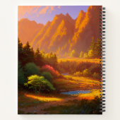 グリーン威厳のあるバレーの夕日 ノートブック (裏面)