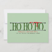 グリーン小妖精や小人シェナニガンスタッフクリスマスパーティー 招待状 (正面)