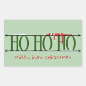 グリーン小妖精や小人シェナニガン 長方形シール (正面)