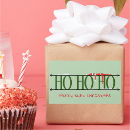 グリーン小妖精や小人シェナニガン 長方形シール