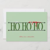 グリーン小妖精や小人シェナニ企業のガンクリスマスカード シーズンカード (正面)