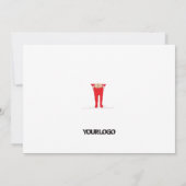 グリーン小妖精や小人シェナニ企業のガンクリスマスカード シーズンカード (裏面)