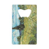 グリーン小麦フィールドビンセントゴッホ クレジットカード栓抜き (正面)