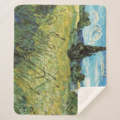 グリーン小麦フィールドビンセントゴッホ シェルパブランケット (正面)