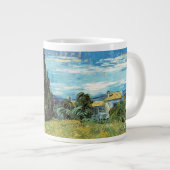グリーン小麦フィールドビンセントゴッホ ジャンボコーヒーマグカップ (正面右)